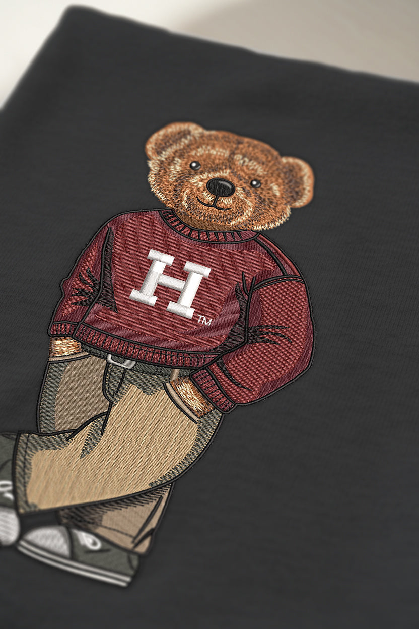 Harvard Maroon Sweater Embroidered Crewneck