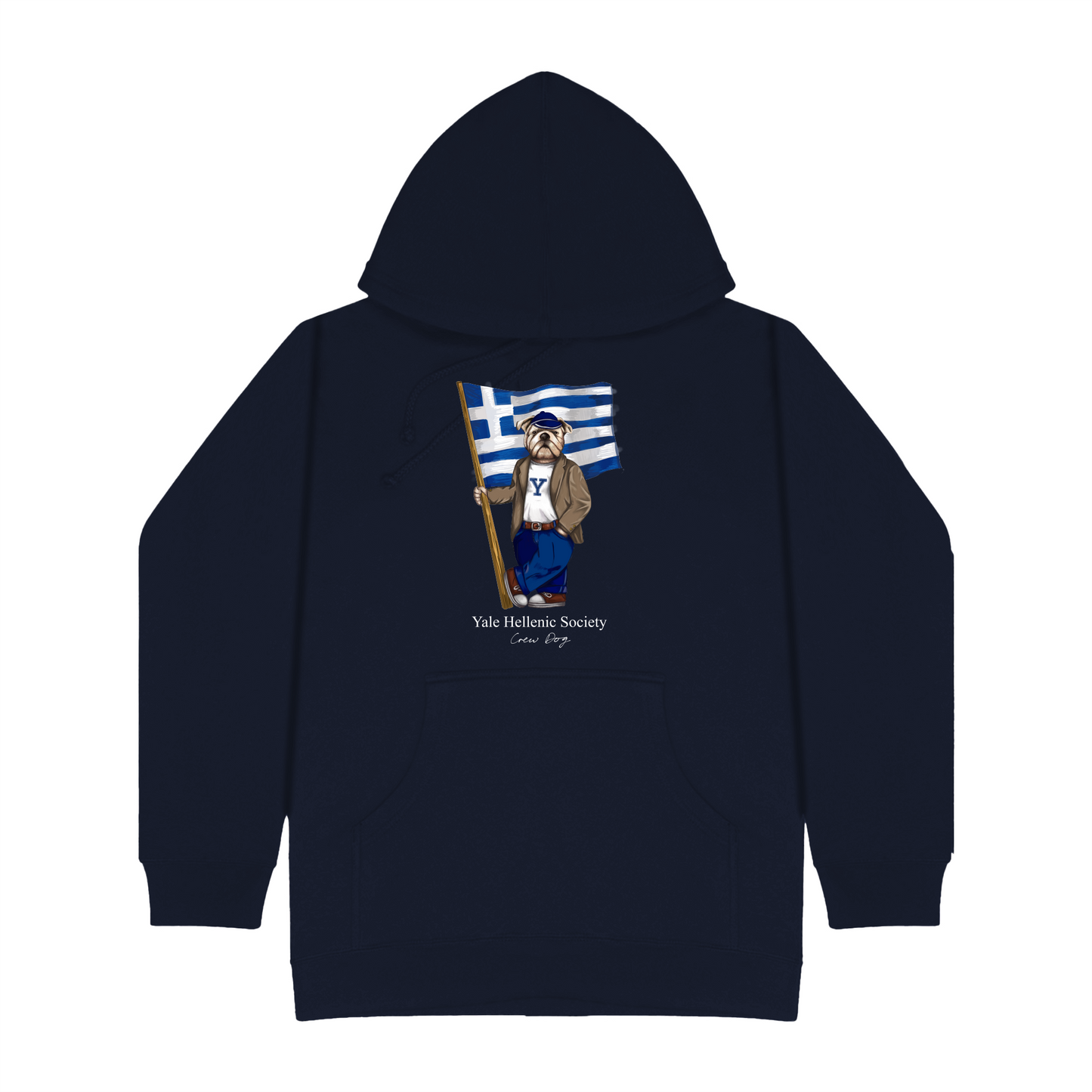 Yale Hellenic Society Screen-printed Hoodie