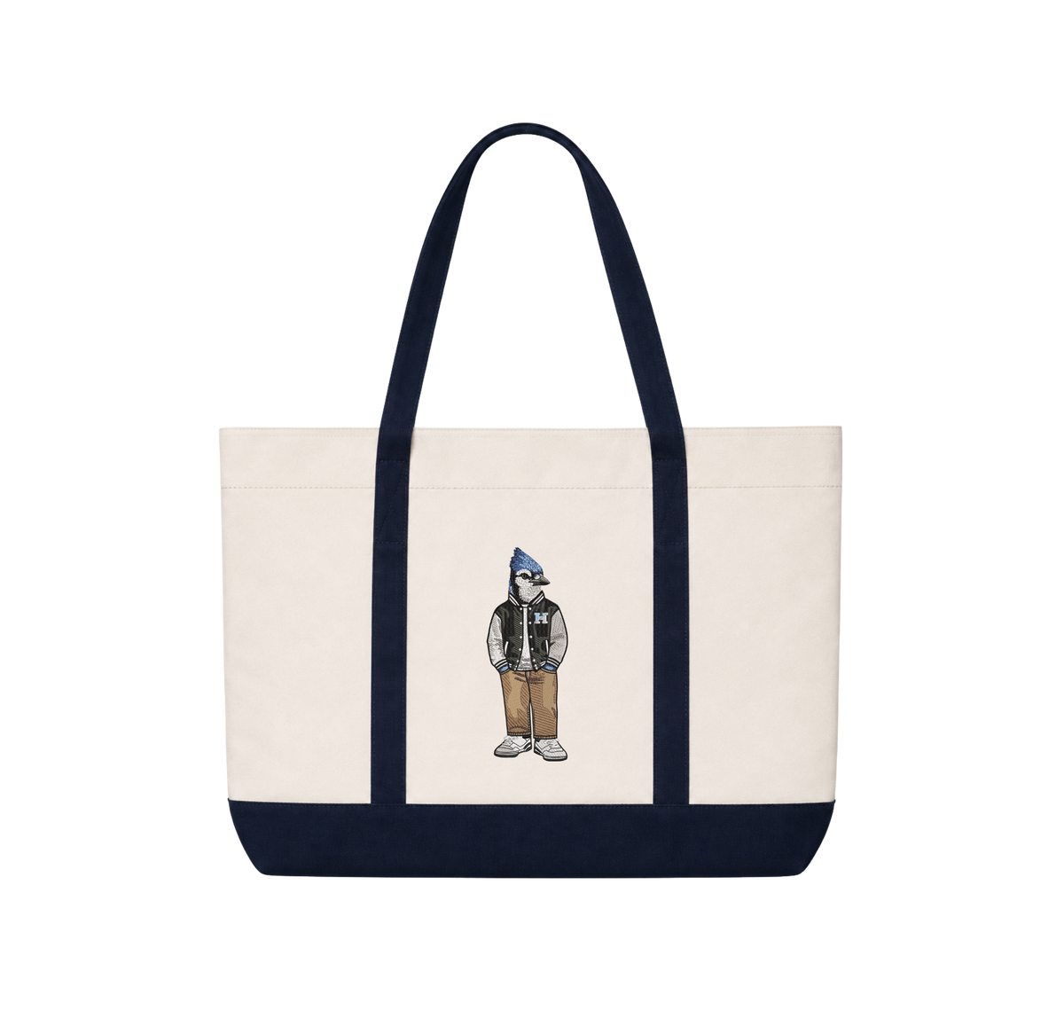 Hopkins Varsity Jacket Embroidered Tote Bag