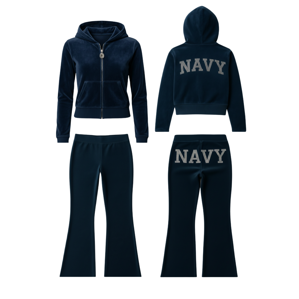 Navy Velour Set (Pre Order)