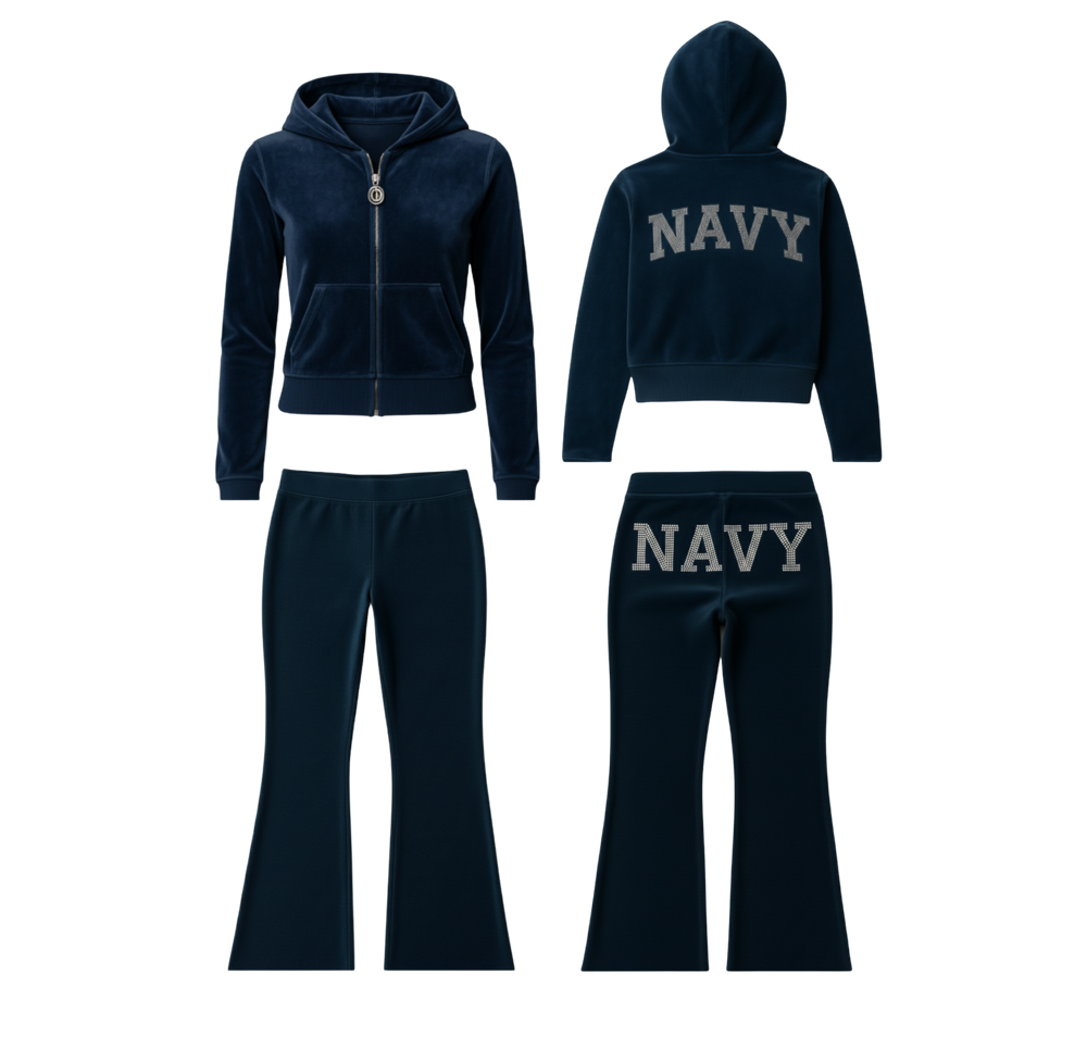 Navy Velour Set (Pre Order)