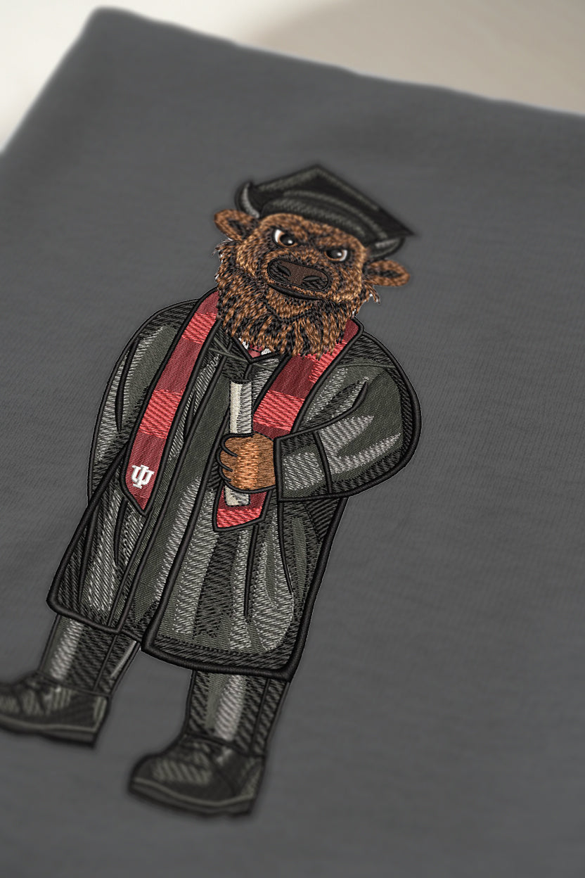 IU Graduation Embroidered Hoodie