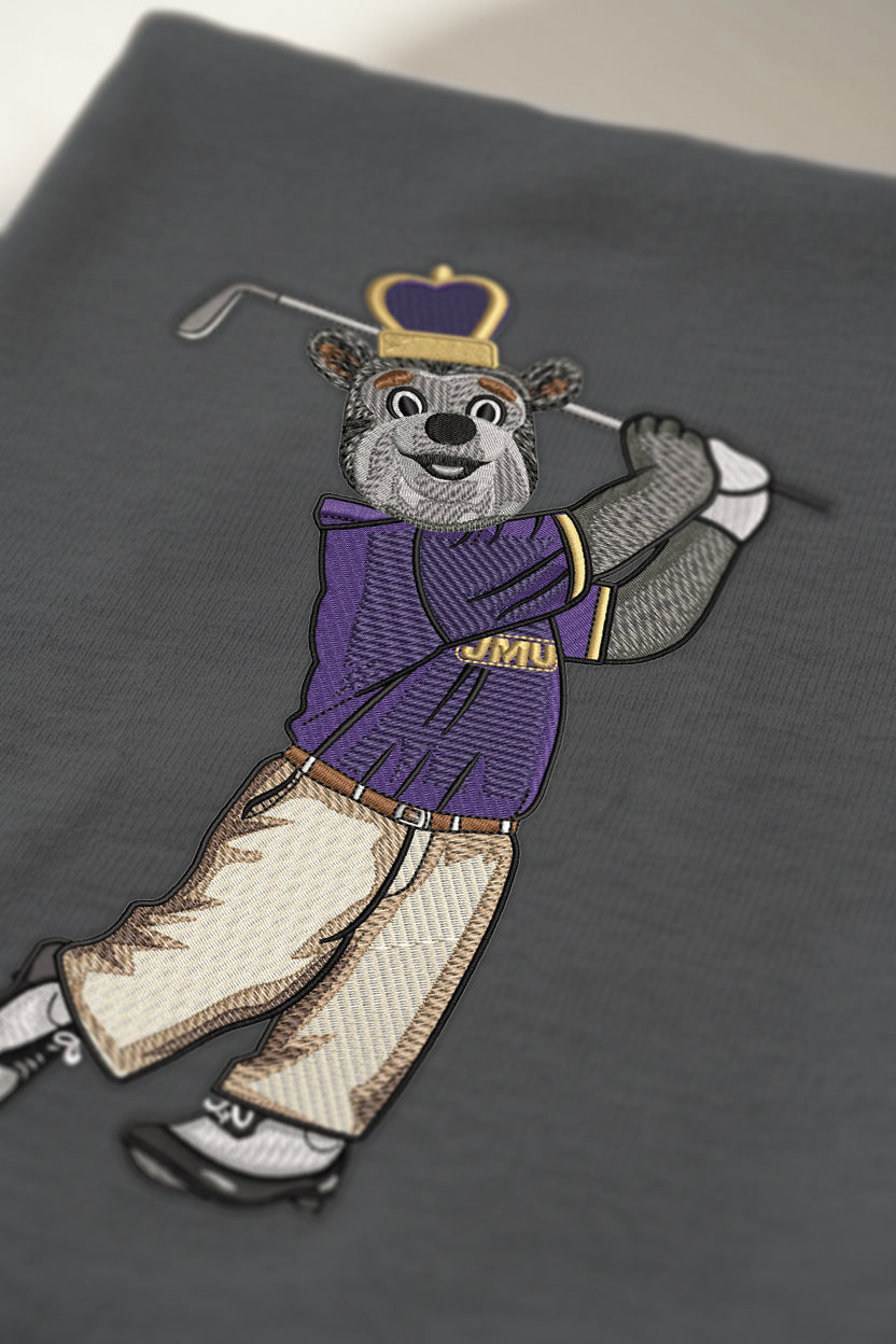 JMU Golf Embroidered Tee