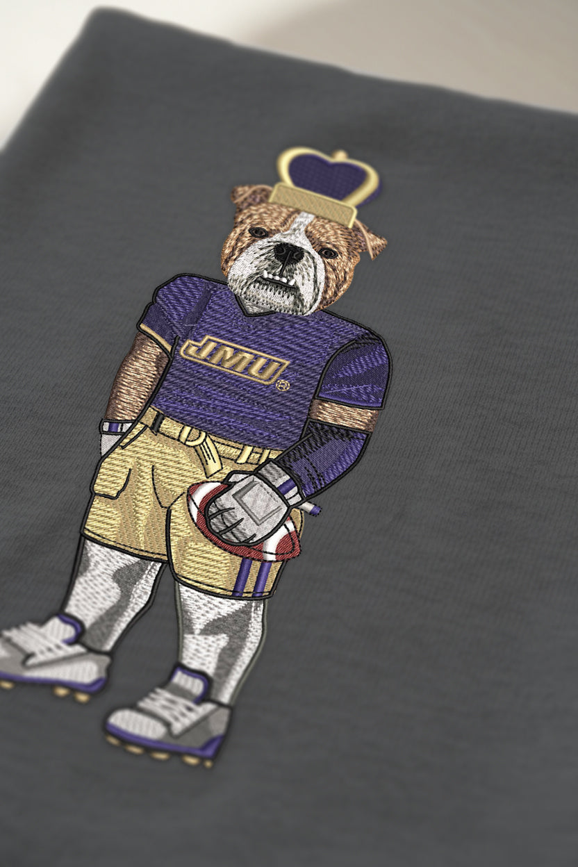 JMU Football Embroidered Crewneck