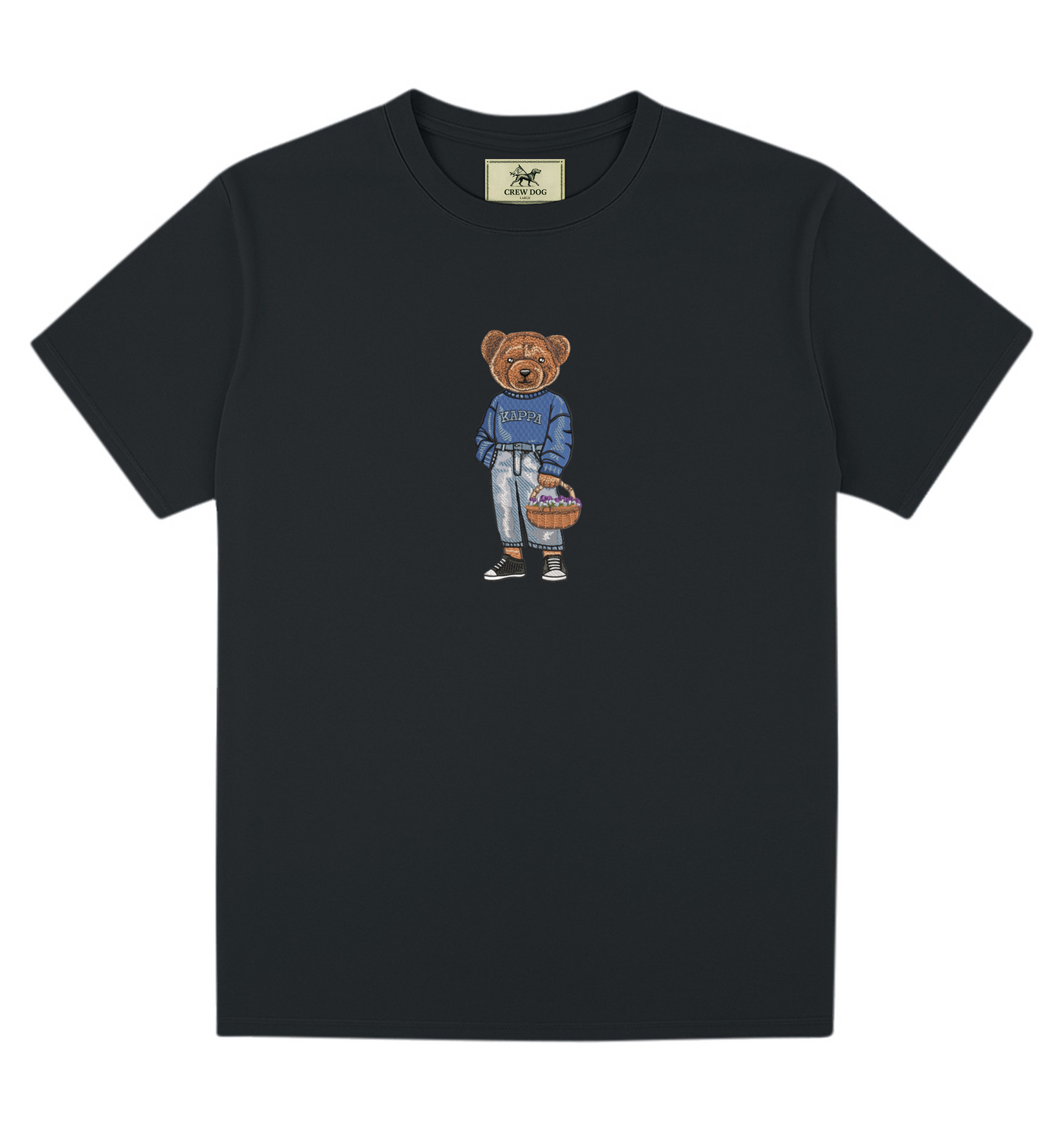 Kappa Kappa Gamma Flowers Embroidered Tee