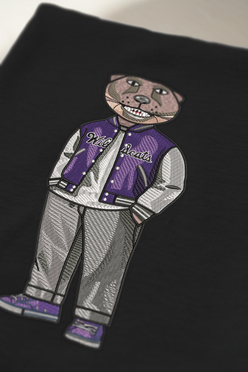Kansas State Varsity Jacket Embroidered Hoodie