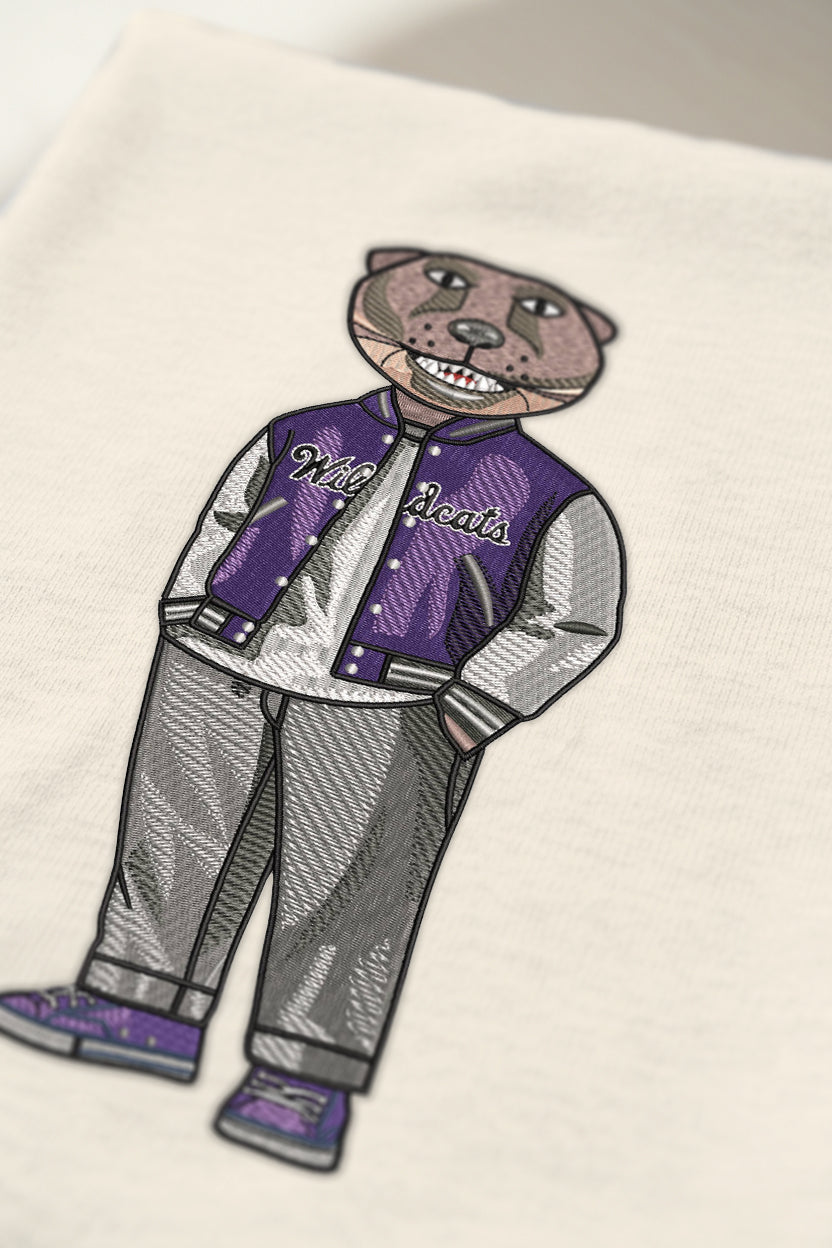 Kansas State Varsity Jacket Embroidered Tee