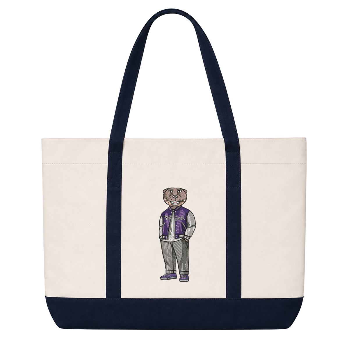 Kansas State Varsity Embroidered Tote Bag