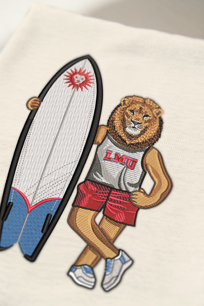 LMU Surfboard Embroidered Crewneck