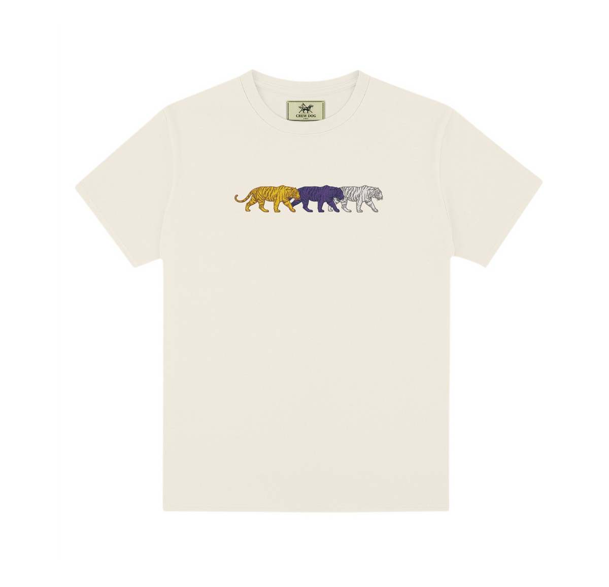 LSU 3 Colored Tigers Embroidered Tee