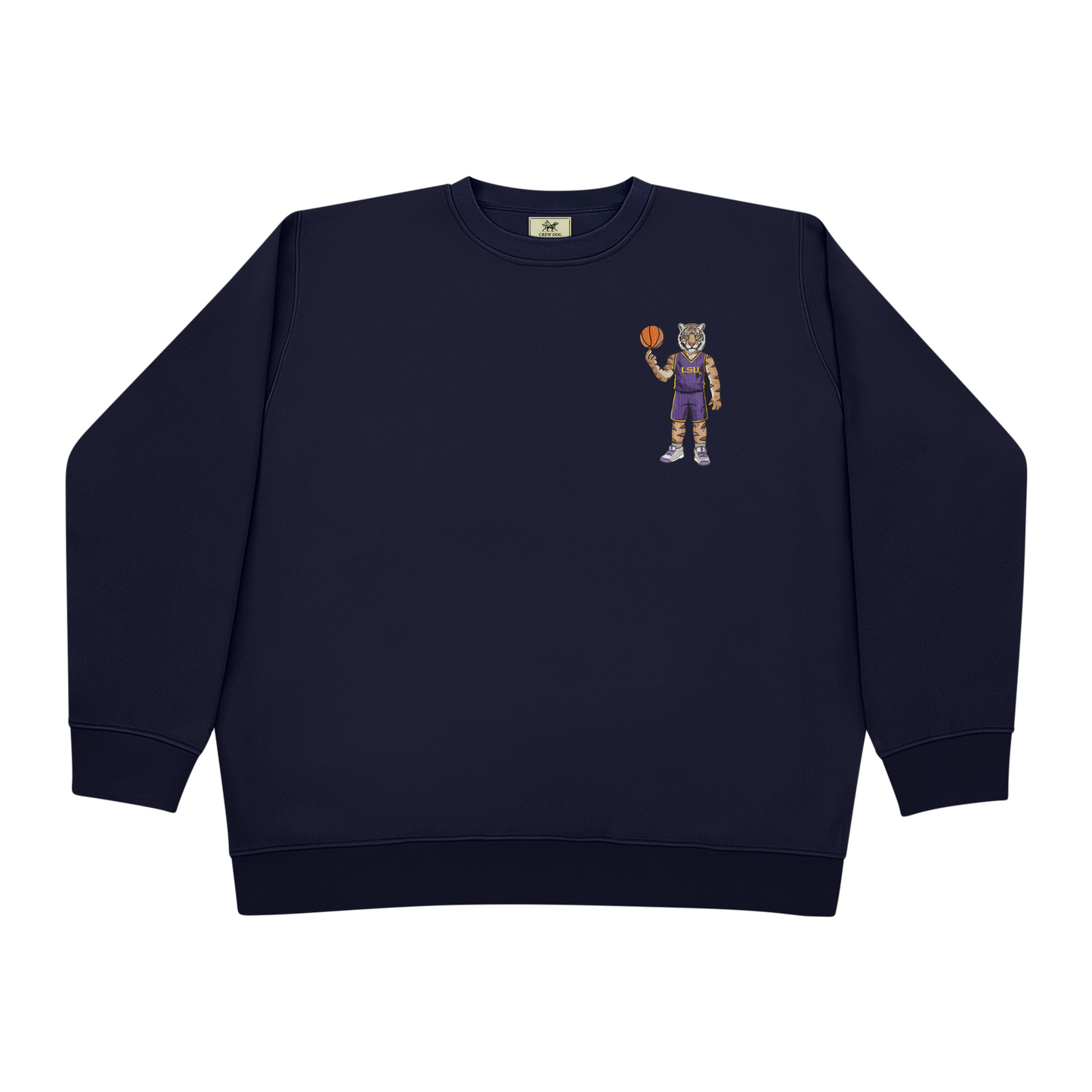 LSU Basketball Embroidered Crewneck