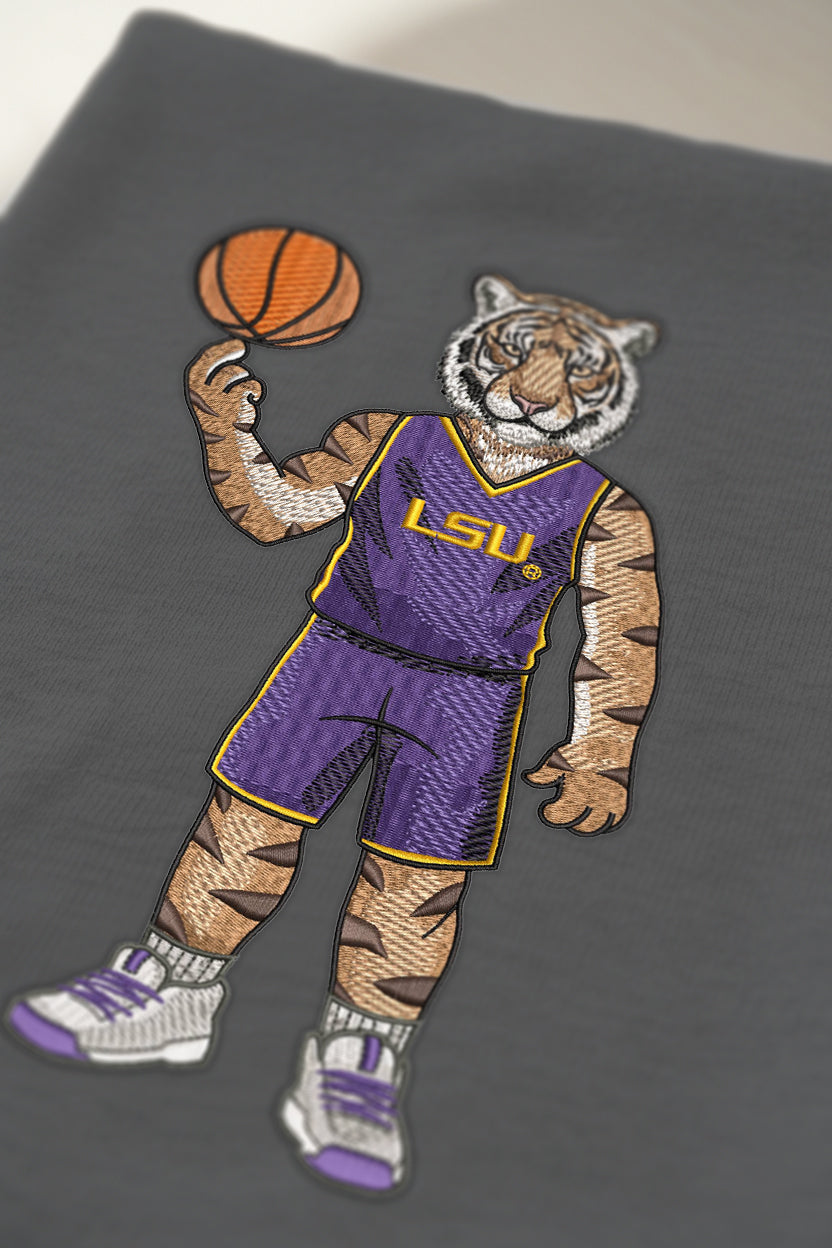 LSU Basketball Embroidered Hoodie