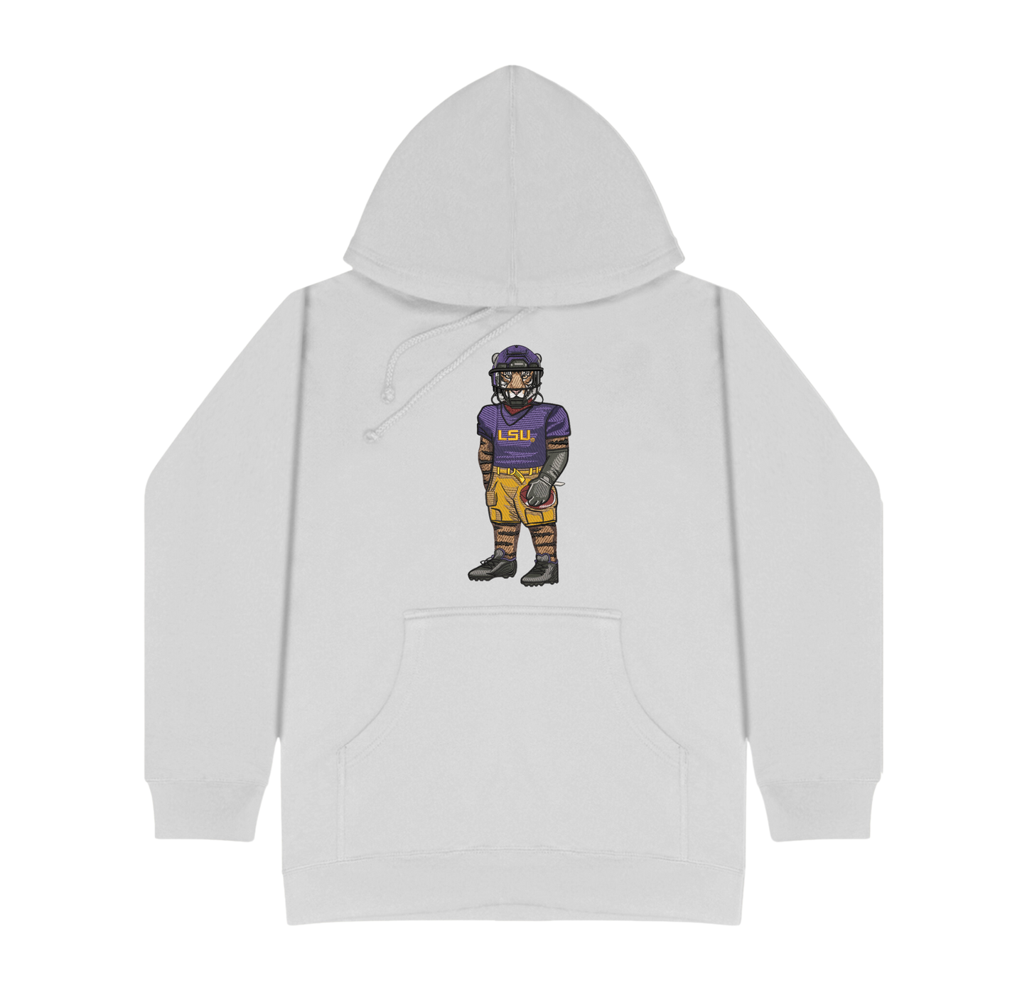LSU Football Embroidered Hoodie
