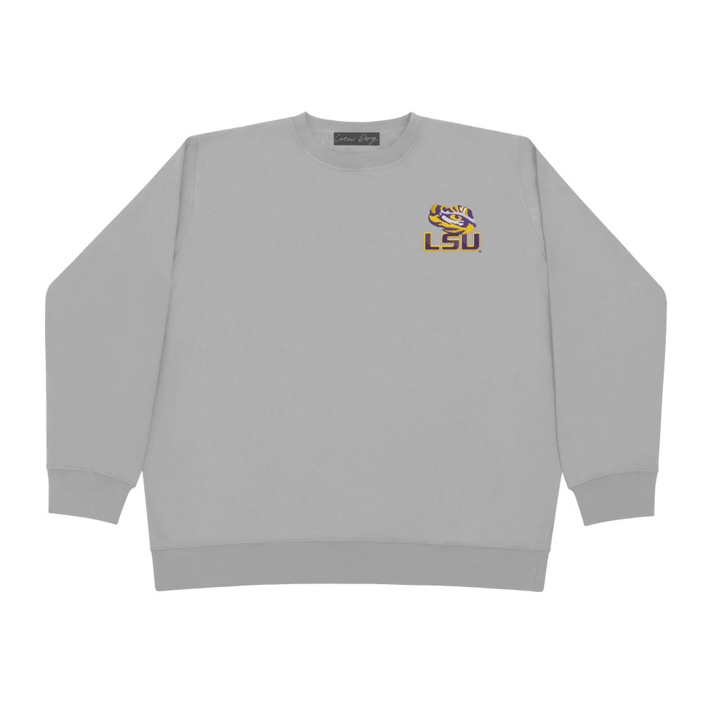 LSU Half Face Crewneck