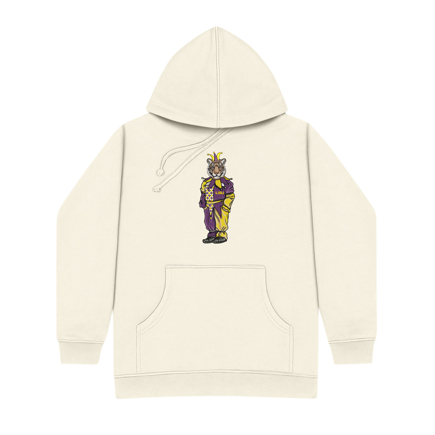 LSU Mardi Gras Jester Embroidered Hoodie