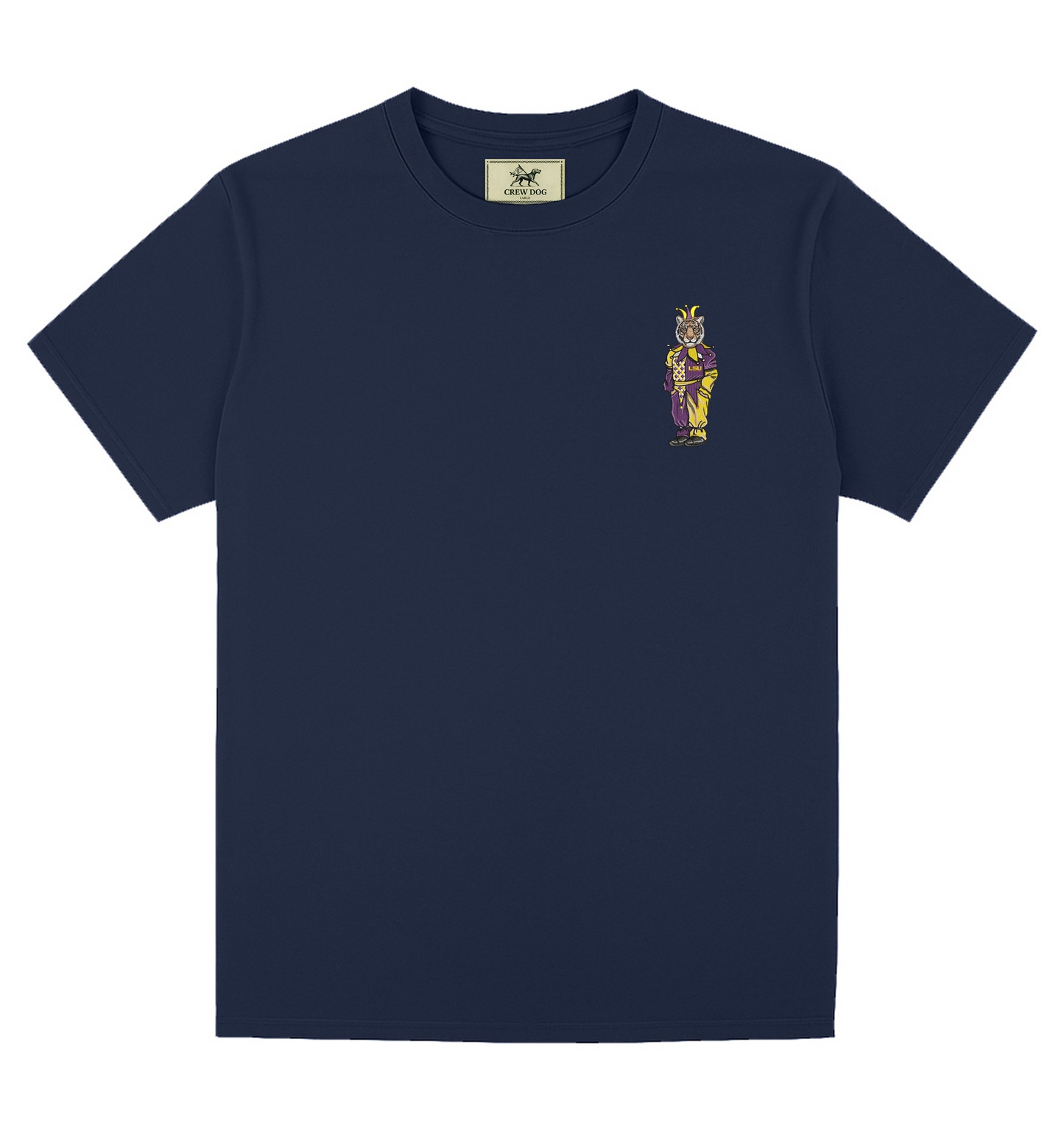 LSU Mardi Gras Jester Embroidered Tee