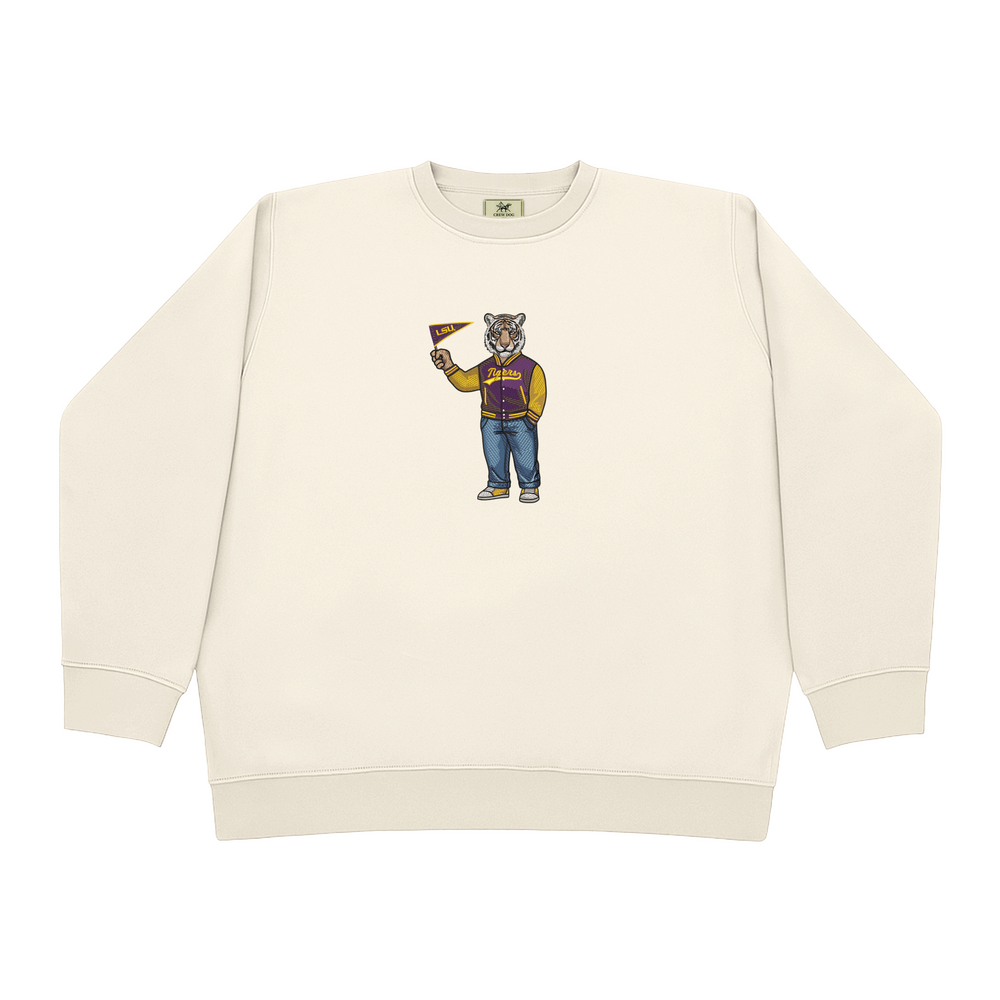 
                      
                        LSU Pennant Flag Embroidered Crewneck
                      
                    