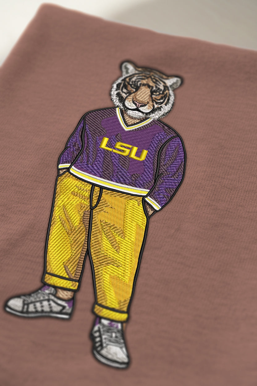 LSU Original Embroidered Crewneck