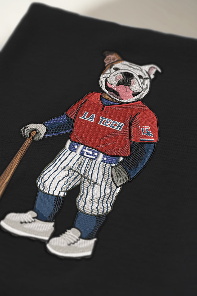 Louisiana Tech Baseball Embroidered Tee