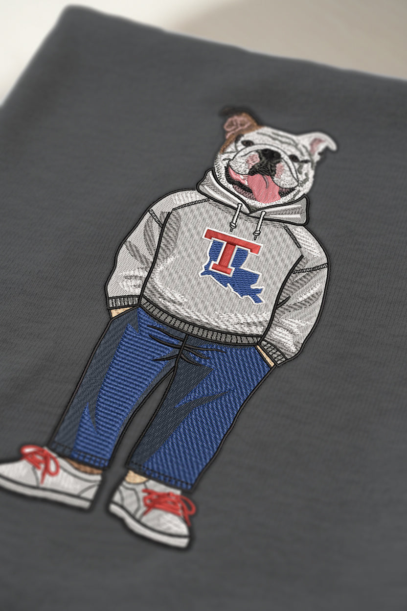Louisiana Tech Hoodie Embroidered Tee
