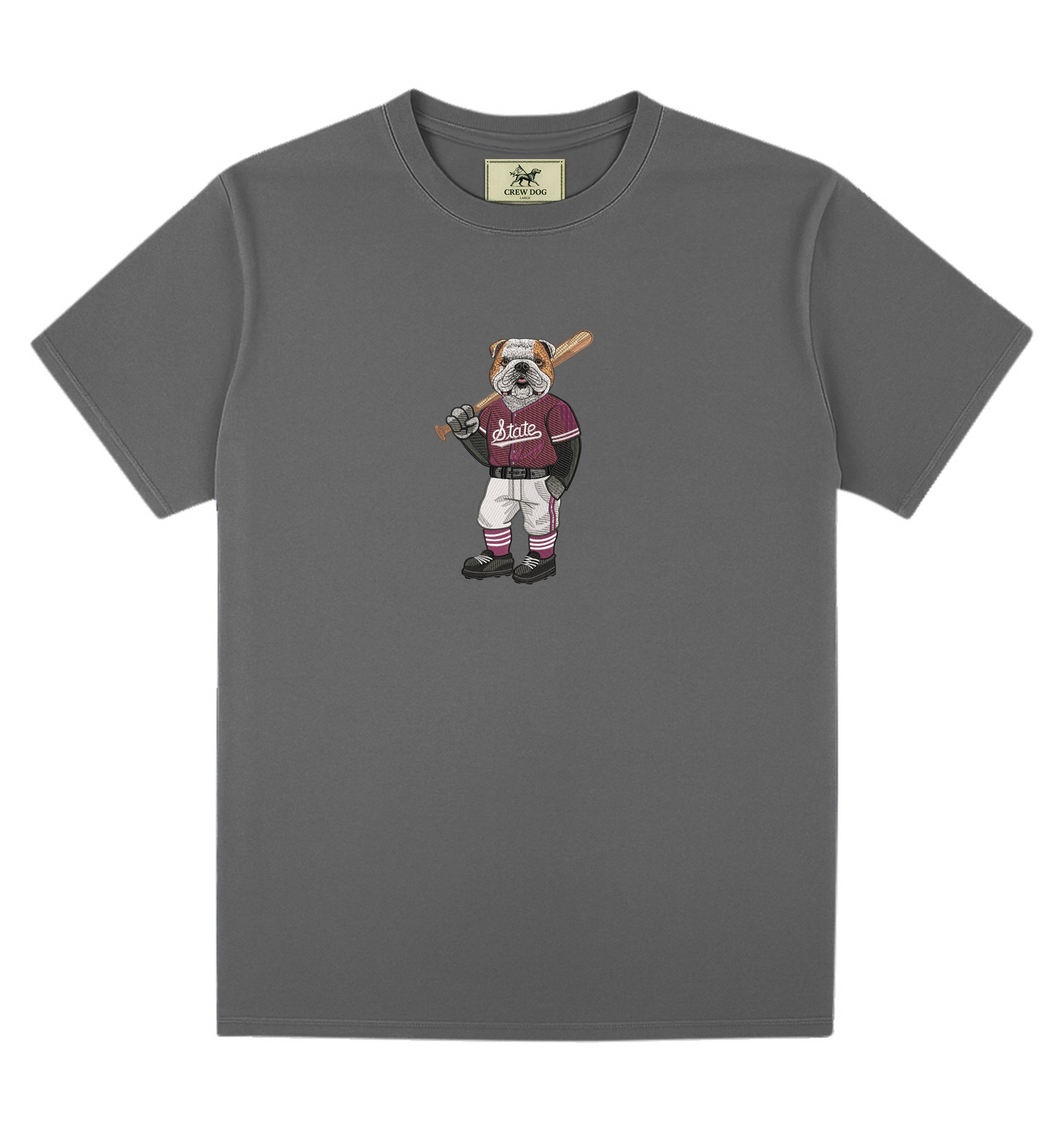 MS State Baseball Embroidered Tee
