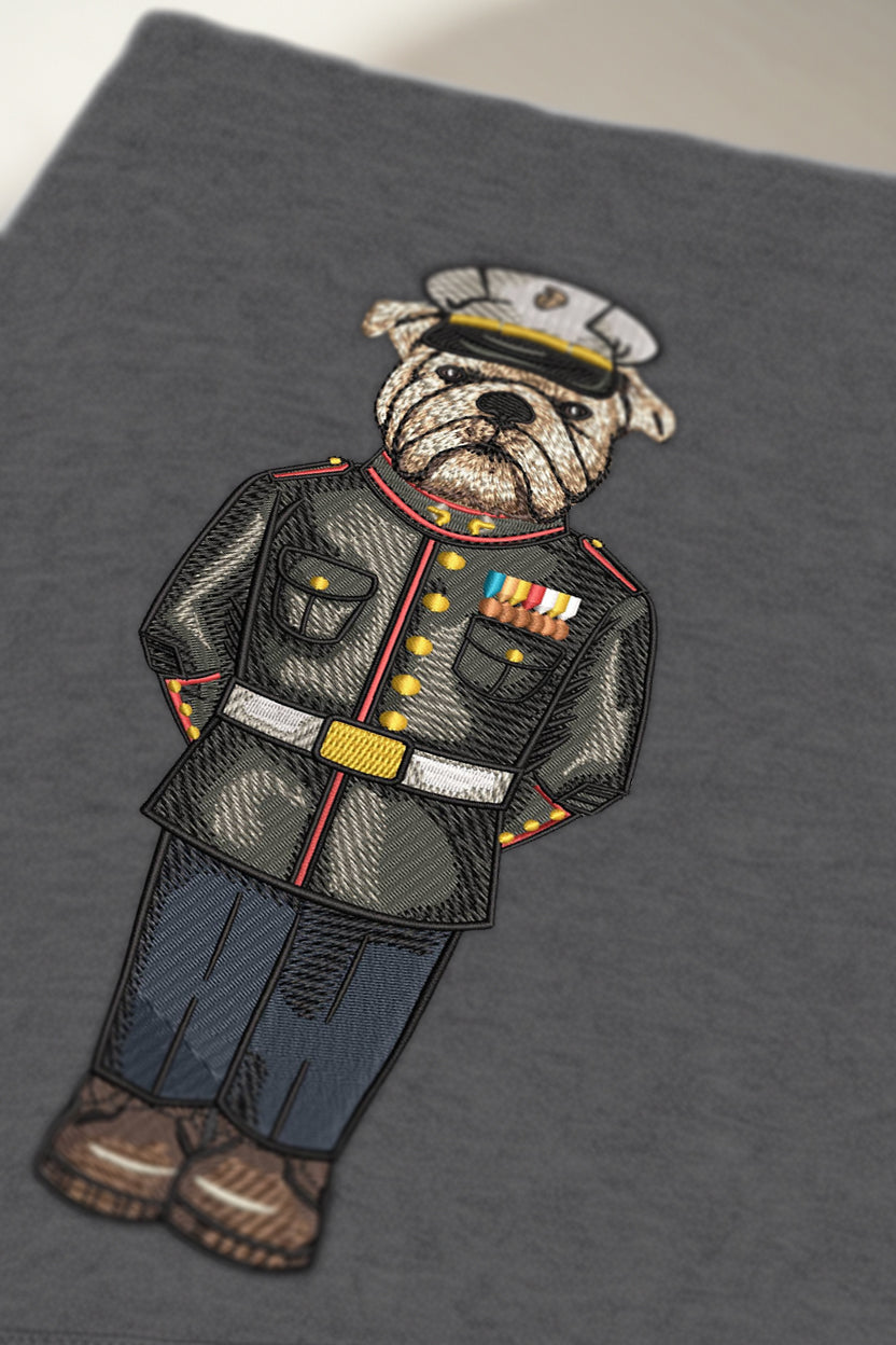 Marine Dress Blues Embroidered Hoodie