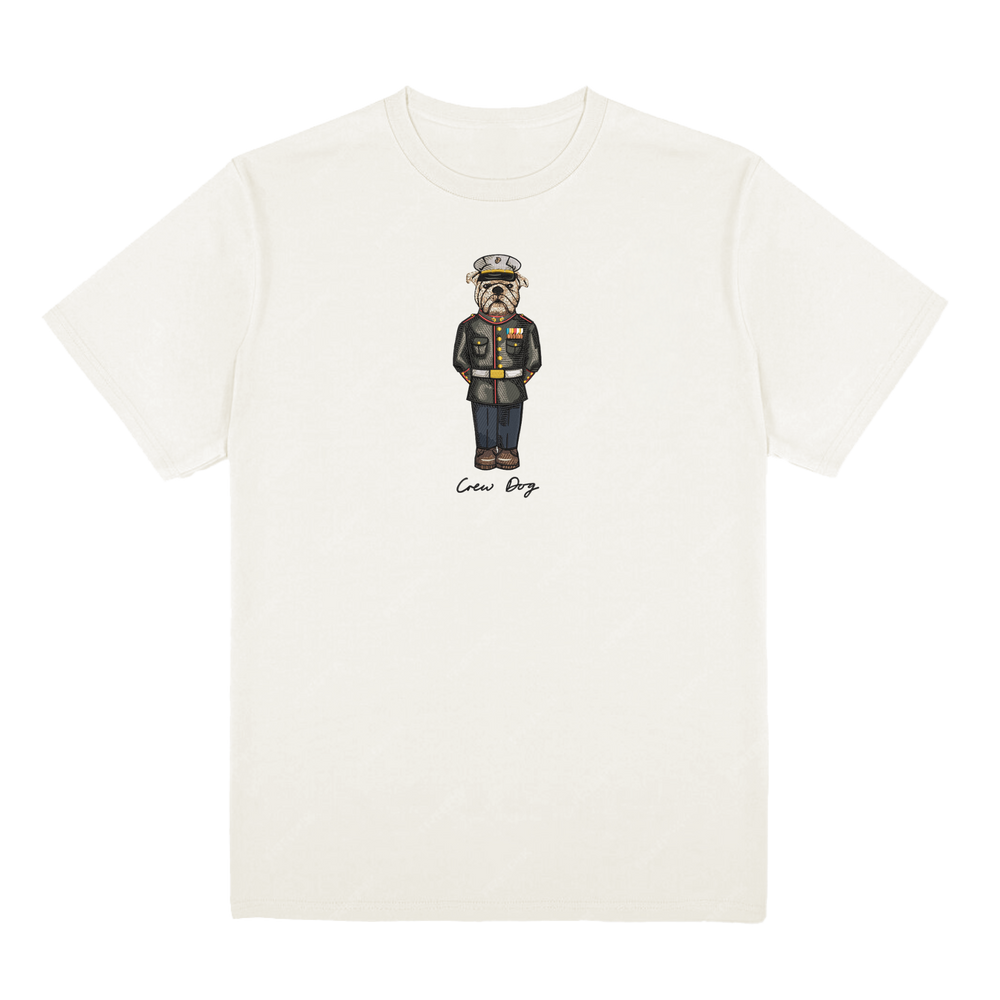 Marine Dress Blues Embroidered Tee