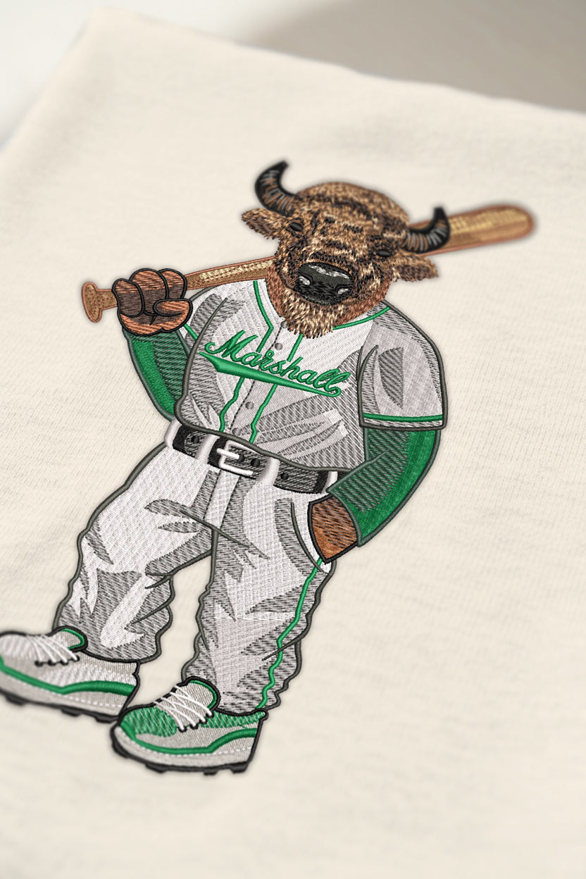 Marshall Baseball Embroidered Hoodie