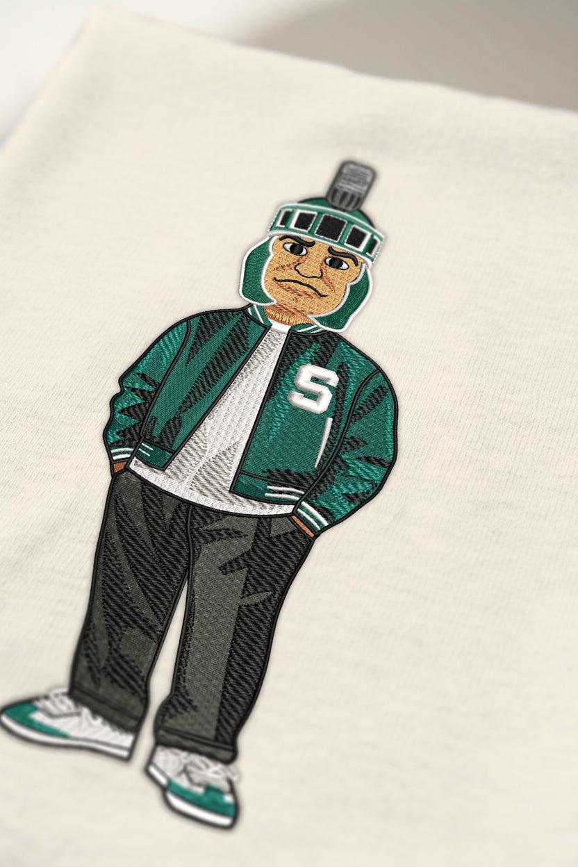 Michigan State Varsity Embroidered Tee