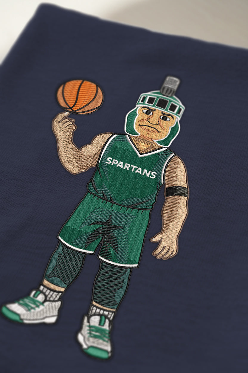MSU Basketball Embroidered Tee