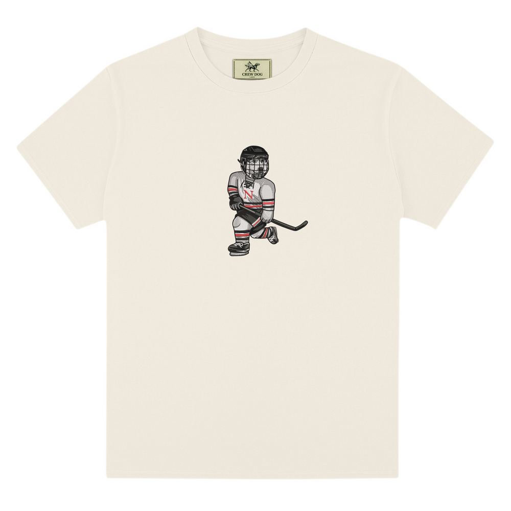 Northeastern Hockey Embroidered Tee