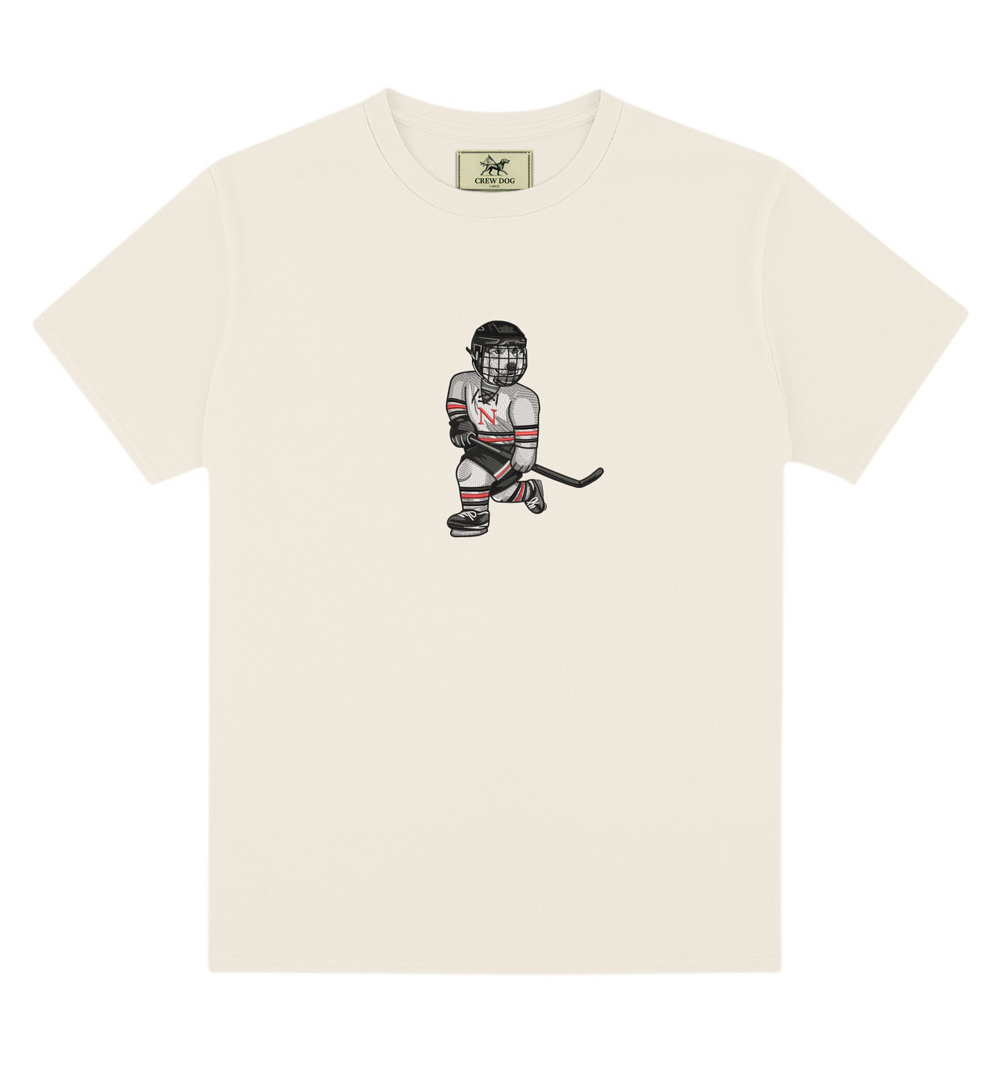 Northeastern Hockey Embroidered Tee