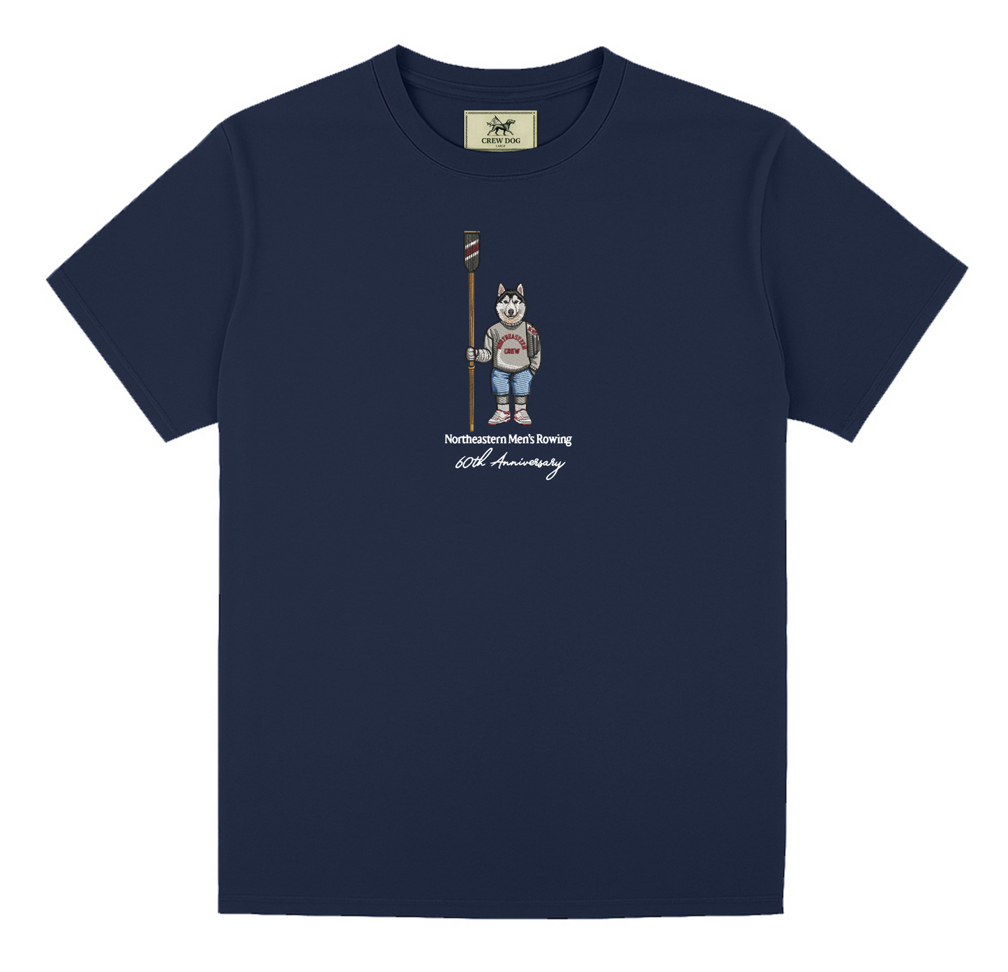 Northeastern Men's Rowing Embroidered Tee