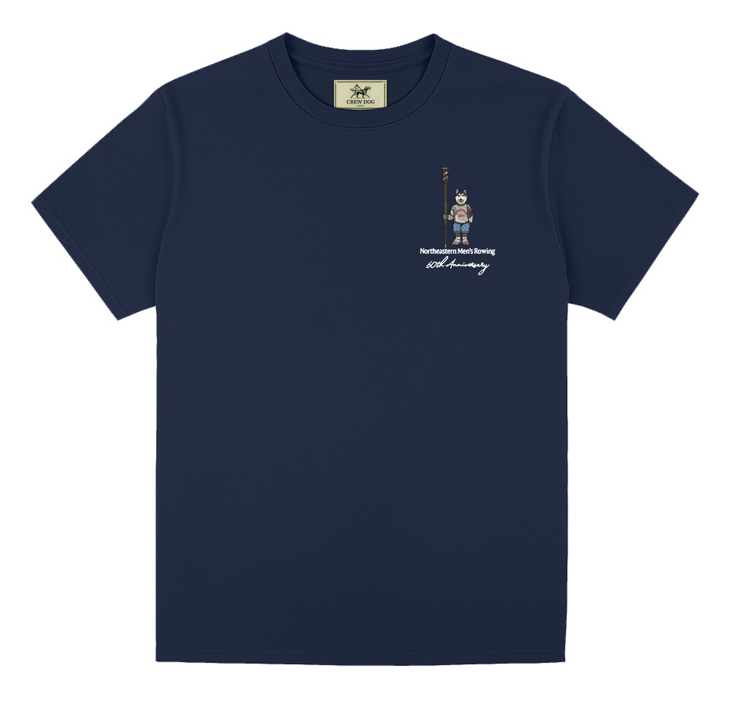Northeastern Men's Rowing Embroidered Tee