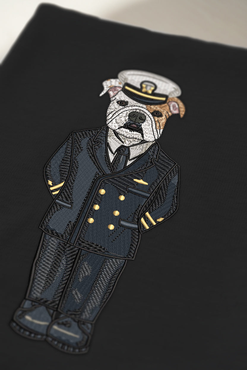 Navy Service Blues Embroidered Tee