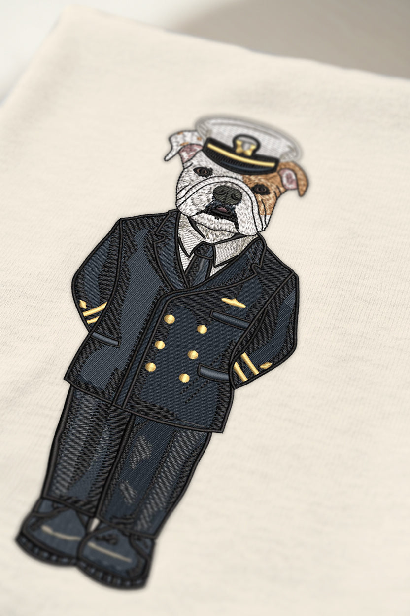 Navy Service Blues Embroidered Hoodie
