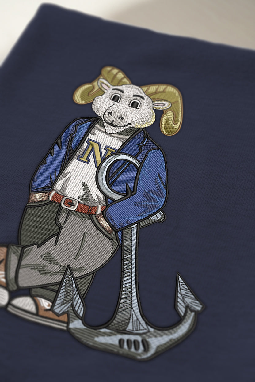 Navy Original Embroidered Hoodie