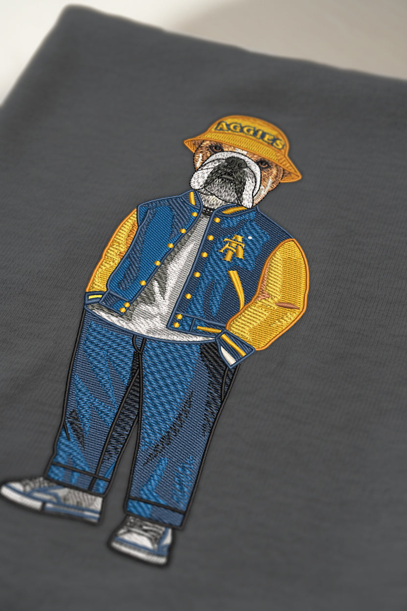 NC A&T Varsity Jacket Embroidered Crewneck