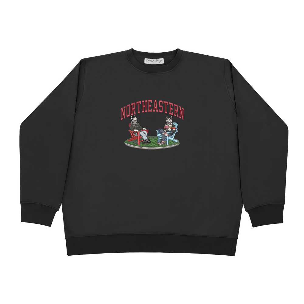 
                      
                        Northeastern Lawn Embroidered Crewneck
                      
                    