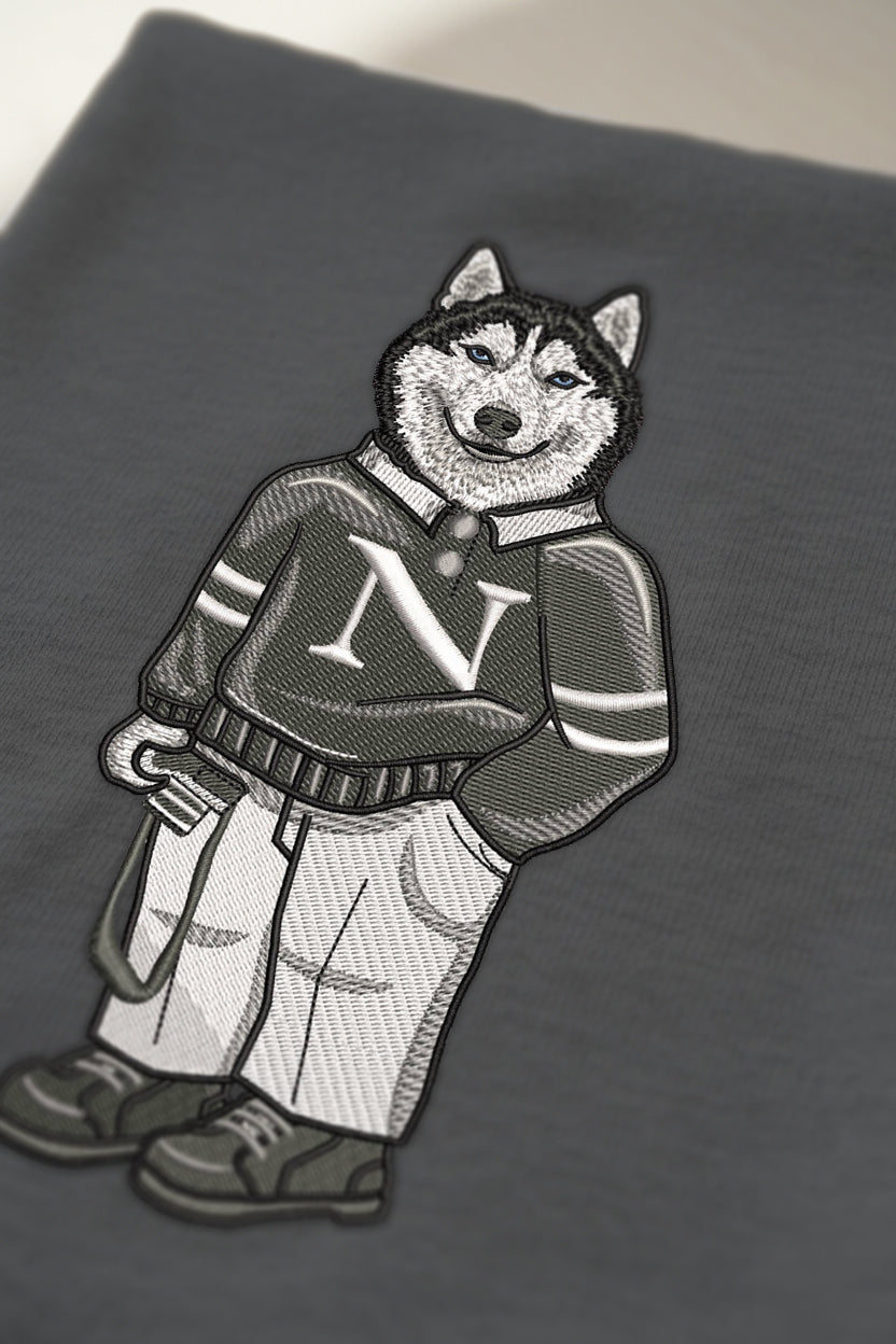 Northeastern Camera Embroidered Crewneck