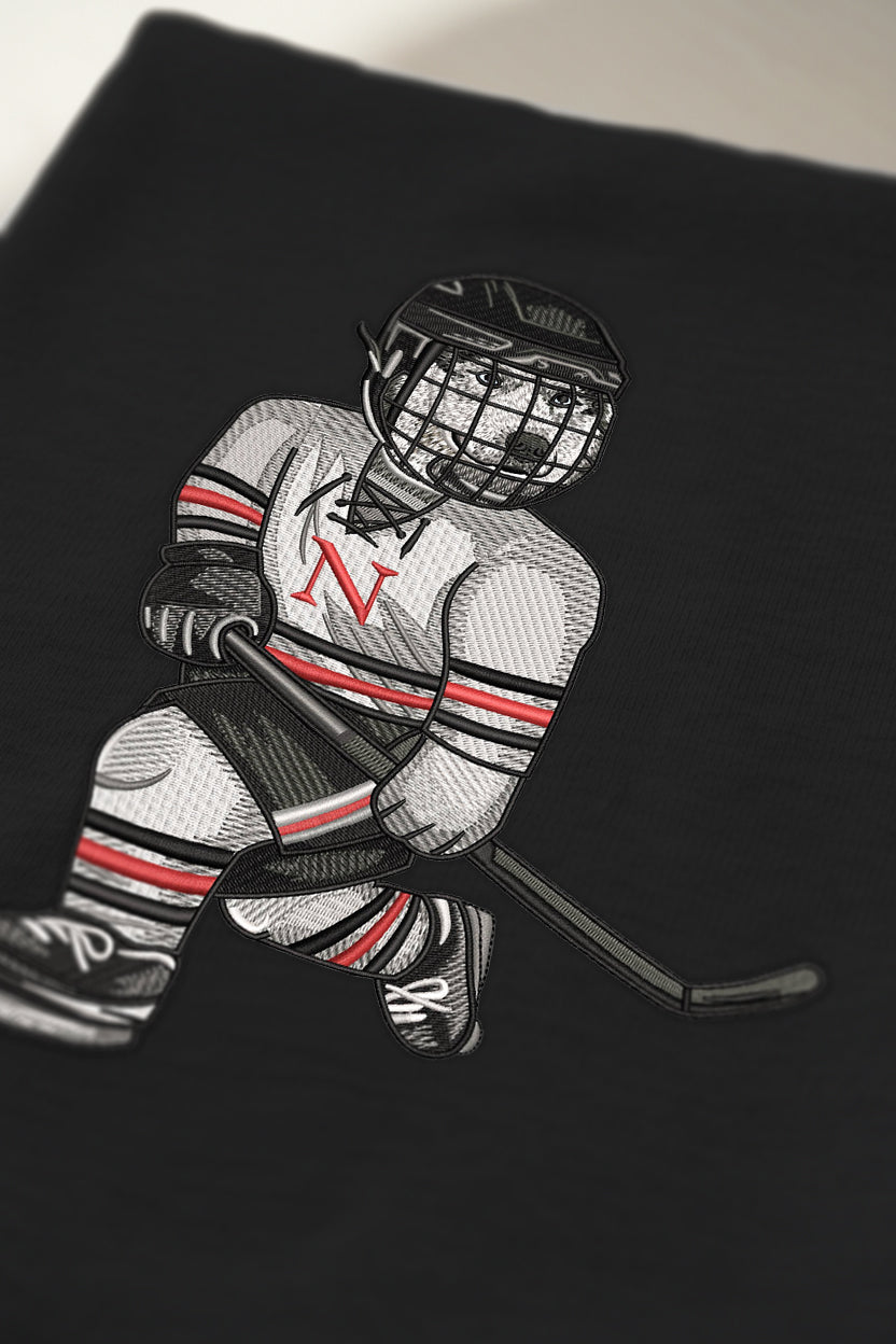 Northeastern Hockey Embroidered Hoodie