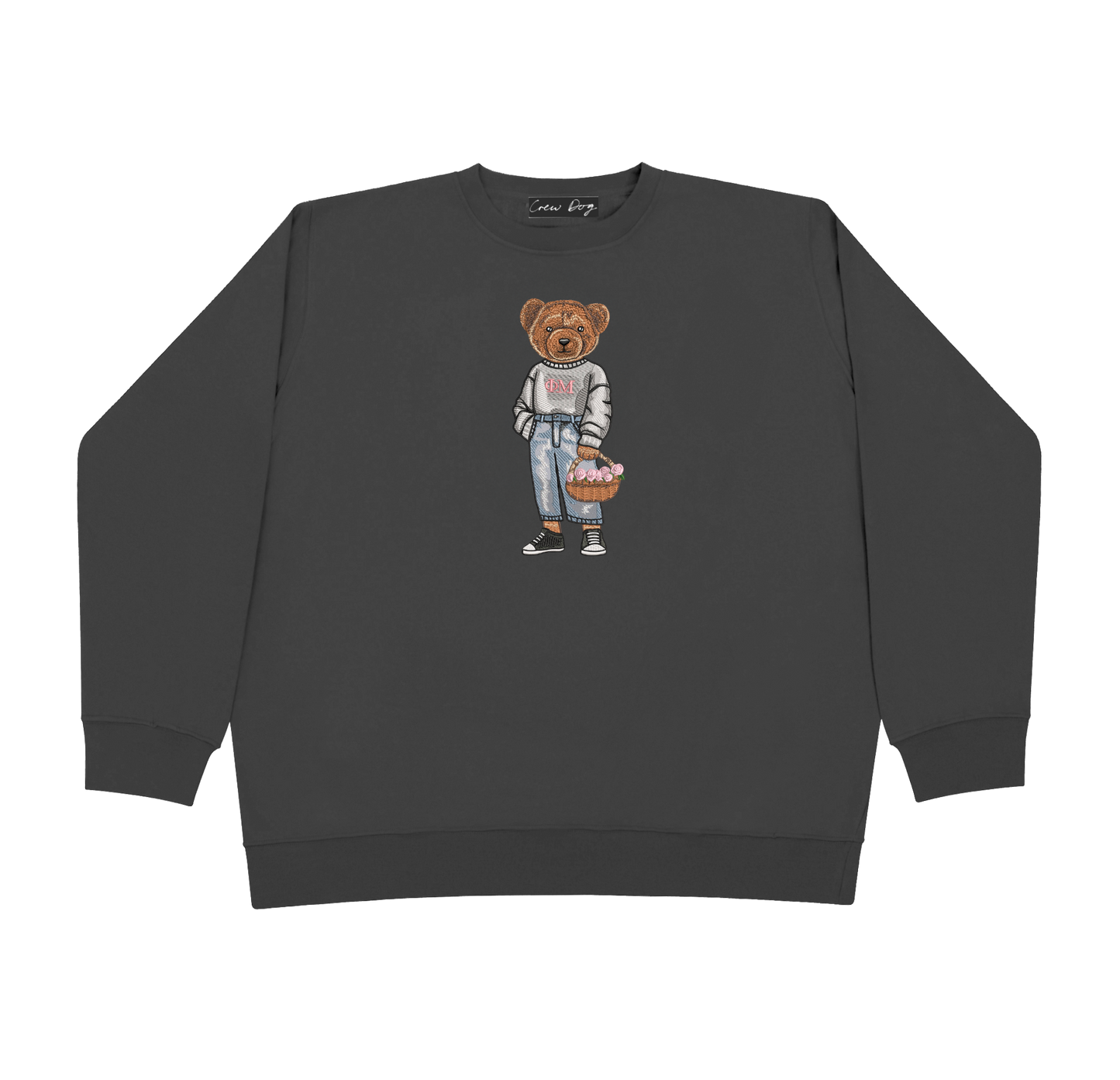 ΦΜ Flowers Embroidered Crewneck