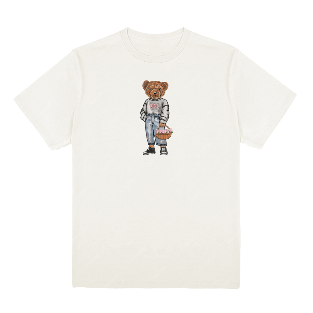 ΦΜ Flowers Embroidered Tee