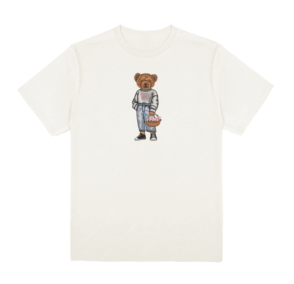 ΦΜ Flowers Embroidered Tee