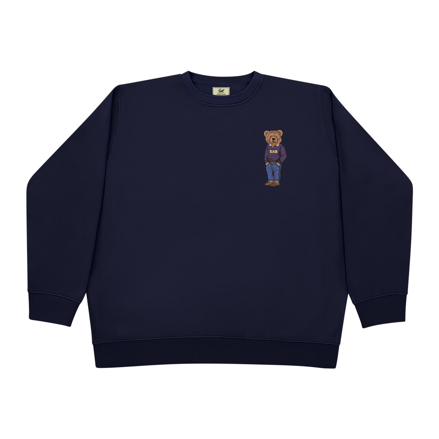 Sigma Alpha Epsilon Bear Original Embroidered Crewneck