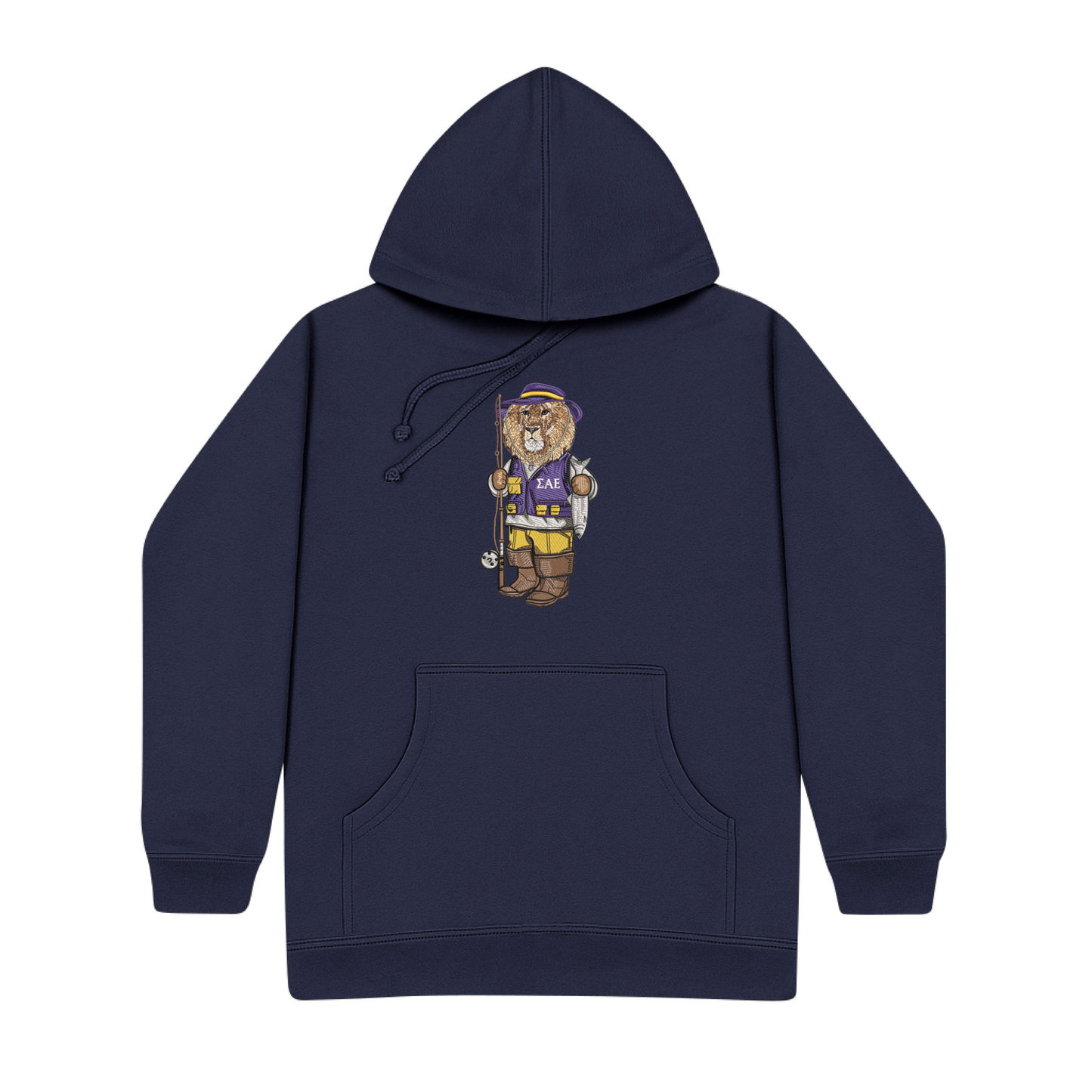 Sigma Alpha Epsilon Fishing Embroidered Hoodie
