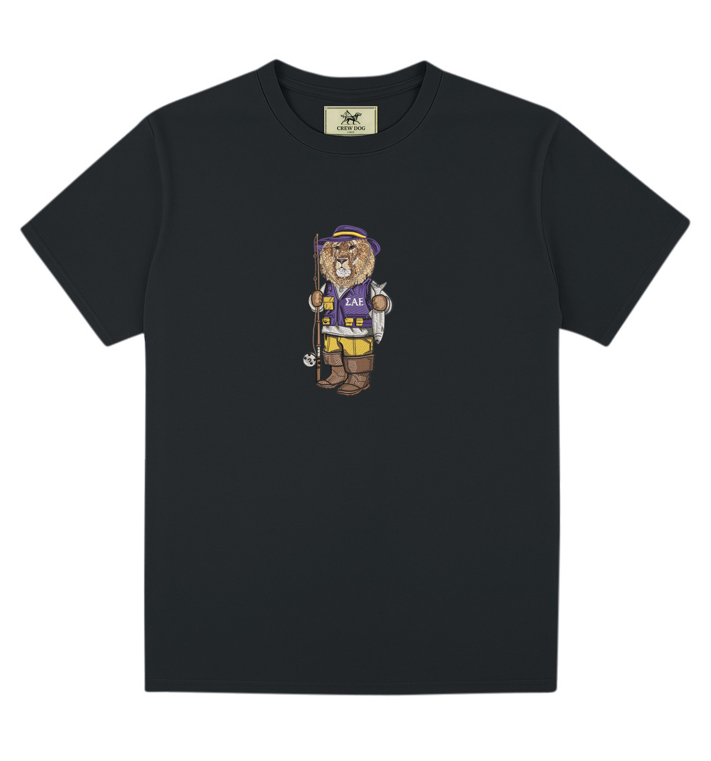 Sigma Alpha Epsilon Fishing Embroidered Tee