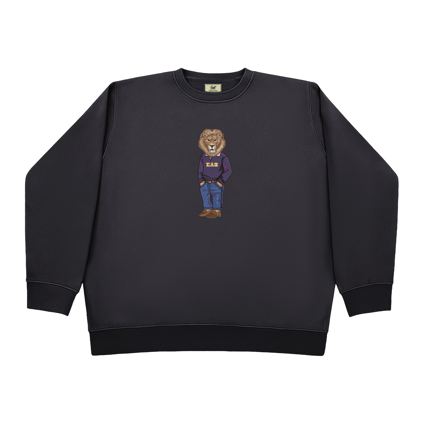 Sigma Alpha Epsilon Lion Original Embroidered Crewneck
