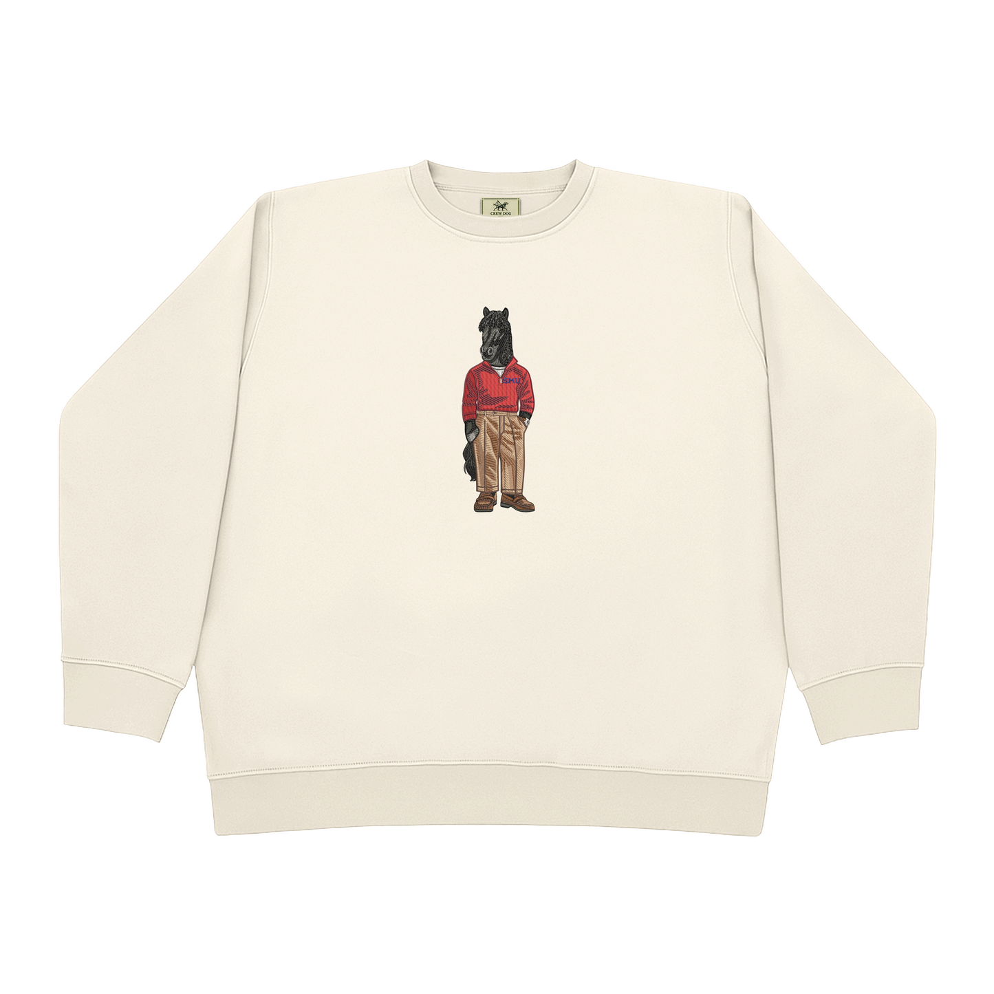 SMU Original Embroidered Crewneck