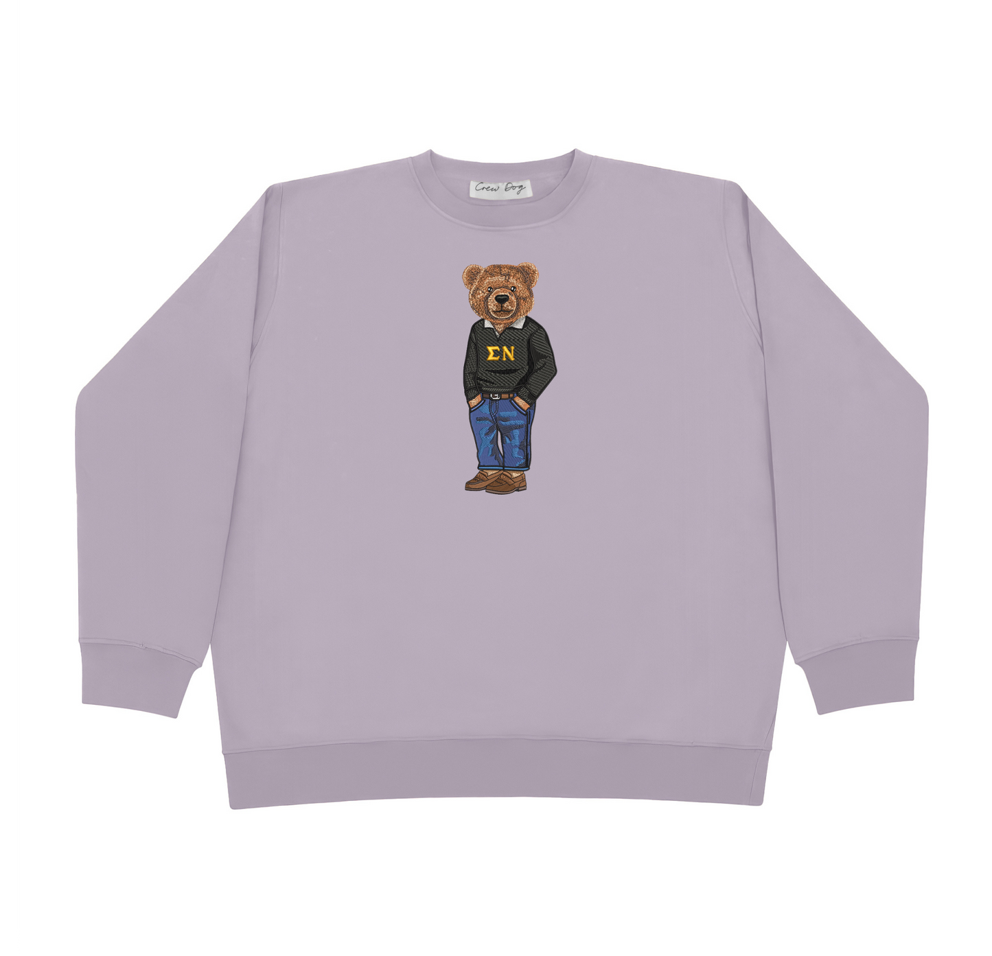 ΣΝ Bear Original Embroidered Crewneck